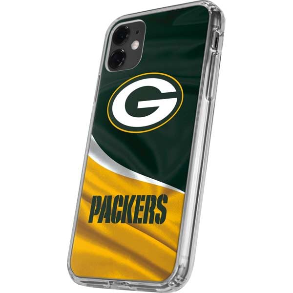 Skinit Clear Phone Case Compatible with iPhone 11 - Officially Licensed NFL Green Bay Packers Design