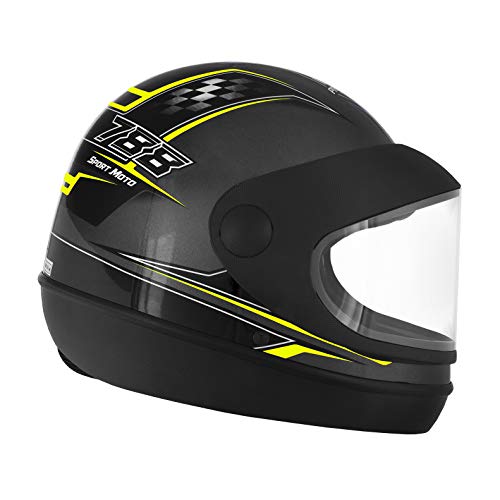 Pro Tork Capacete Super Sport Moto 58 Grafite/Amarelo