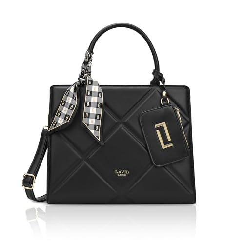 Image of Lavie Luxe Women's Quare26 Extra Large Laptop Satchel Bag | Upto 14 Inch | Satchel Handbag for Work | Ladies Purse | Stylish Shoulder Bag | Gift for Women
