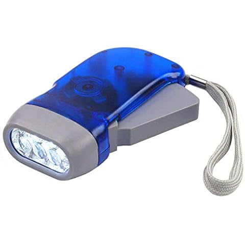 DIGIFLEX Hand Press Torch - Garden Tools -3 Led Dynamo Flashlight for Camping, Hiking, Autumn and Survival - No Batteries Required, Eco & Rechargeable Cover