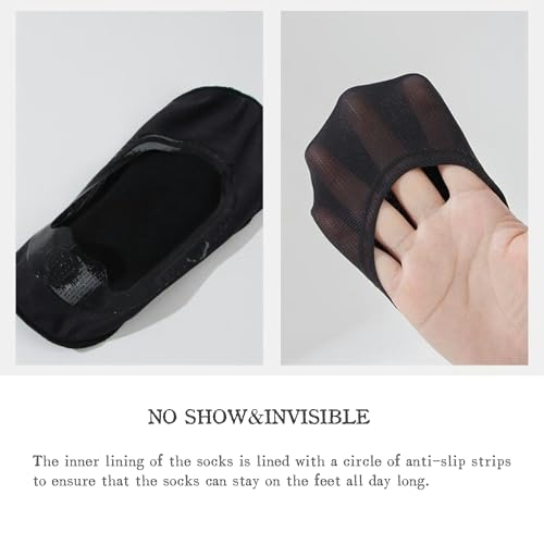 Women's No Show Socks for Flats - Non Slip Invisible Liner Socks with Grip, Breathable&Comfort for Ballet, Loafers4