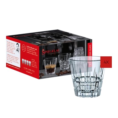 Spiegelau & Nachtmann Perfect Serve 4500191 - Juego de 4 vasos de espresso (cristal, 80 ml)