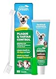 TropiClean Fresh Breath Plaque & Tartar Control Kit | Dog Toothpaste, Toothbrush & Finger Brush | Dog Toothbrushing Kit | Peanut Butter Flavor