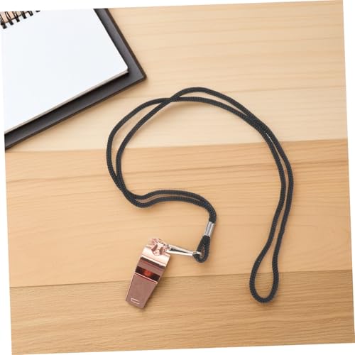 Silbatos para árbitro acero inoxidable rosa oro 6 piezas con cordón miniatura 7