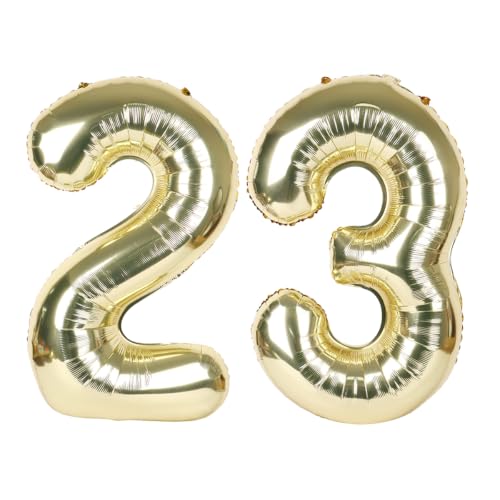 23 Balloon - Champagne Gold Birthday Number Balloons, 40 Inch Decorations