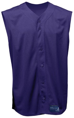 Maillot de baseball Mizuno respirant vêtement de sport sans manches boutonné homme