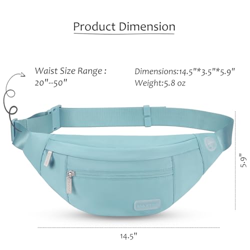 MAXTOP Large Crossbody Fanny Pack with 4-Zipper Pockets,Gifts for Enjoy Sports Festival Workout Traveling Running Casual Hands-Free Wallets Waist Pack Phone Bag Fits All Phones