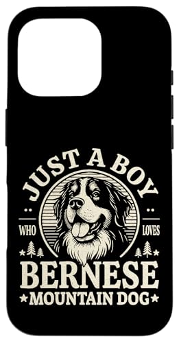 Just a Boy Who Loves Berner Berner Hund Retro Hülle für iPhone 16 Pro