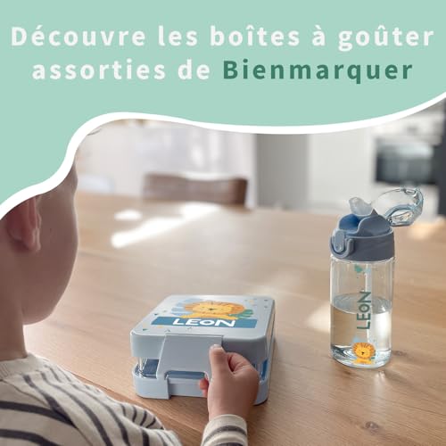 BIENMARQUER - Gourde Enfant Personnalisable 450mL avec Paille Anti-Fuite – vue 6