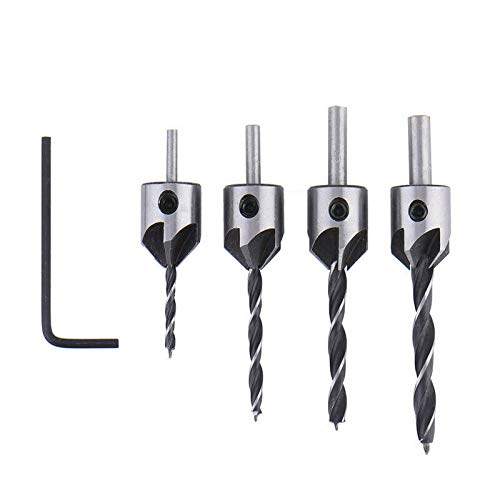 SENRISE - Set di 4 punte per svasatura da 3 a 6