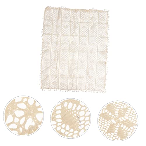 Nappe de table style champêtre chic ajourée lavable en machine pour intérieur