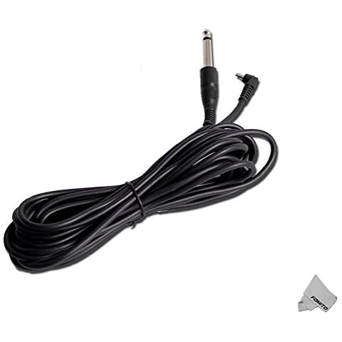 FOMITO Flash Sync Cable 5m /15 feet - 6.35mm (1/4 inch) Male PC Studio Strobe Trigger Camera Lighting for Godox Neewer Nicefoto Jinbei Yongnuo Cover