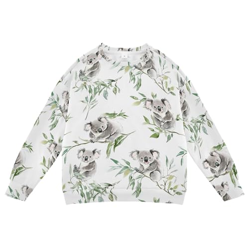 Beauty Koala White Kids Girls Sweatshirts Hoodies Crewneck Hoodie for Boys