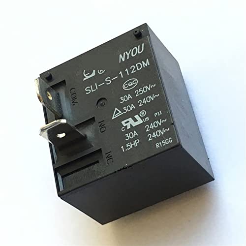 Relais SLI-S-112DM 12V 30A à 4 broches pour circuits imprimés électroniques - Lot de 5 pièces