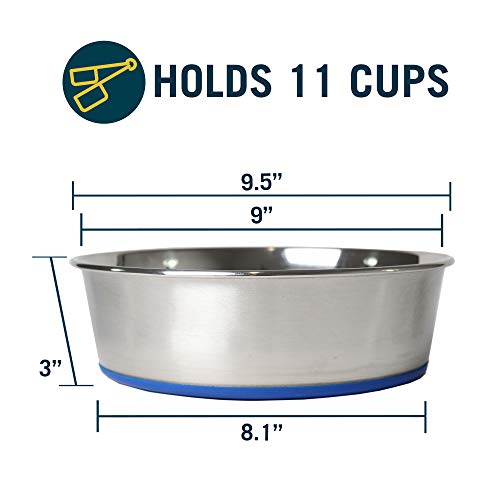 OurPet's DuraPet Premium Dishwasher Safe Stainless Steel Dog Bowl for Food or Water [Multiple Sizes for Small to Large Dogs] Extra Large (11 Cups) by Our Pets - Image 2