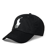 Correa ajustable de piel. Polo Ralph Lauren Gorra De Piel con bordado - negro -