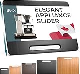 Ibyx Elegant Sliding Tray for Your Coffee Maker & Heavy Kitchen Appliances - Sturdy, Slides Easily from Under The Cabinet (Black, 13”W x 10.5”D)