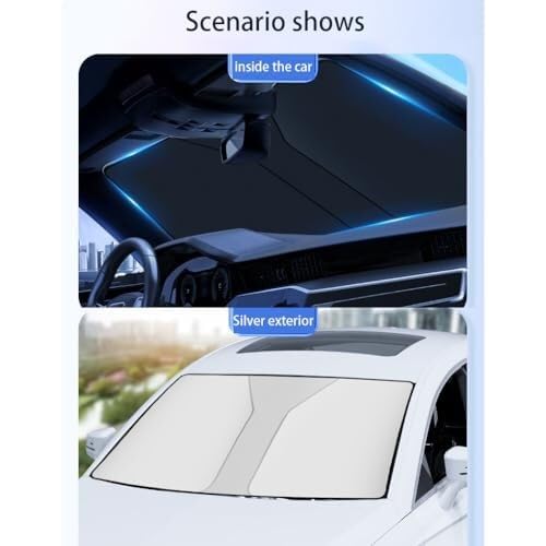 Tendine Parasole per parabrezza auto pieghevole anti-UV Per Benz A205 Cabriolet, moo F Small + Side 4(‎E Large+Side 4)