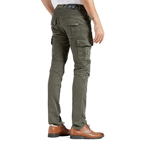 image for Takuey Men Motorcycle Riding Pants Motorbike Jeans Reinforce with Aram
