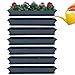 Produktbild Hossi's Wholesale Blumenkasten mit Wasserspeicher 100cm, 6 Stück, Balkon Pflanzenkasten in Anthrazit mit Untersetzer