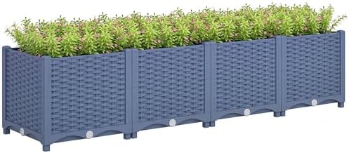 Raised Garden Bed with Water Reservoir: Which One Will Transform Your Garden? 7 Outsunny 5 x 1 x 1 ft Raised Garden Bed, Indoor Outdoor Plastic Planter Box with Drainage Holes, Drain Plugs and Water Reservoirs for Vegetables, Herbs, Flowers & Succulents, Blue