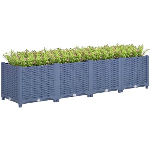 Outsunny 5 x 1 x 1 ft Raised Garden Bed,