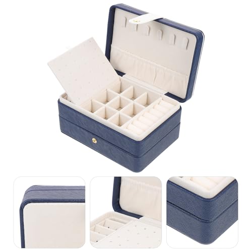 Boîte à bijoux multi-couches avec compartiments ajustables pour bracelets et bagues - 5
