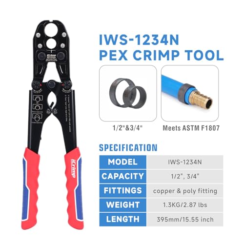Pince à sertir Combo PEX iCrimp pour espace restreint avec matrices interchangeables - 3