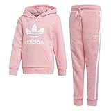 adidas Trefoil Hoodie Kapuzenjacken-Set, Light Pink/White, 110