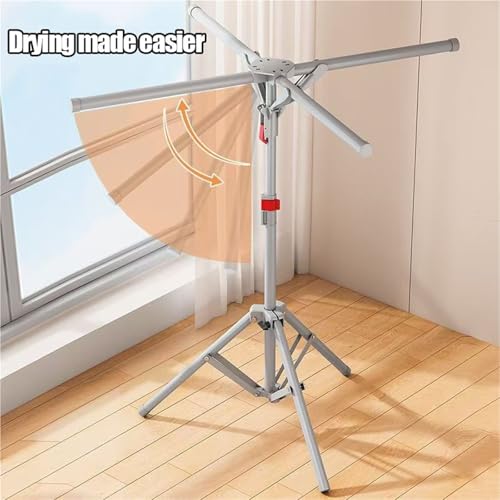 Foldable Portable Clothes Drying Rack - Space-Saving Indoor/Outdoor Clothing Rack for Camping Balcony & Home Use (White) - Image 6
