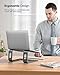 Nulaxy Fully Aluminum Detachable Laptop Stand, Ergonomic Ventilated Cooling Laptop Holder for Desk, Anti-Slip Computer Riser Notebook Stand Compatible with All 10-16" MacBook/Dell XPS/HP/Lenovo, Grey