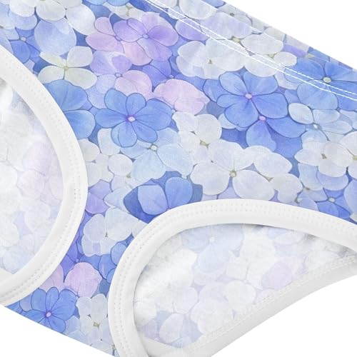 Colorful Petals Purple Blue White Girls Underwear Toddlers 2t Cotton Cute Panties Girl Flower Undies Kids Briefs4