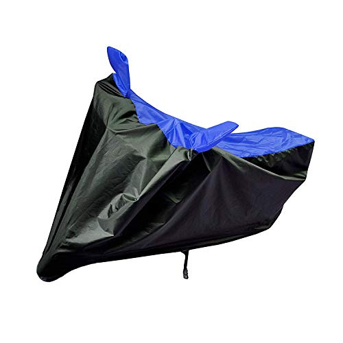 Image of Riderscart 100% Water Proof Scooty Cover for Honda Activa i Two Wheeler Cover with Universal Tyre Light Blue Fancy Light Tail Light Plastic (Blk Cover with T Light) (Black Blue)
