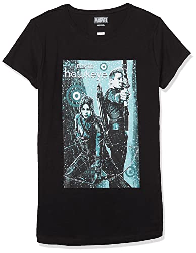 T-shirt Hawkeye Marvel imprimé Snow Alley manches courtes noir