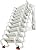 BTURYT Alloy Attic Access Ladder Concertina Loft Ladder Wall Mount Attic Stairspull Down Attic Ladder Narrow Space Folding Telescoping Ladder