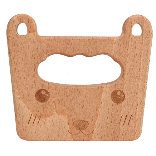 plplaaoo Couteau en Bois pour Enfants,Couteau à légumes et Fruits, Jouet de Cuisine Montessori, Couteaux sûrs pour Enfants, Couteau en Bois pour Enfants pour la Cuisine, pour Les Tout-Petits (熊),