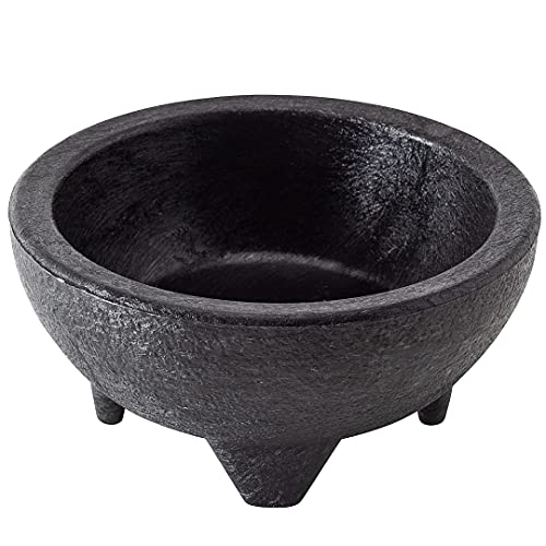 Restaurantware 10 Ounce Salsa Bowls, 10 3-Legged Design Molcajete Bowls - Microwave-Safe, Dishwasher-Safe, Black Plastic Salsa Bowls, Break-Resistant, For Sauces, Dips, Nuts, Candy, Or Condiments #TOP1