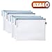 Produktbild 6 Stück Beutel mit Reißverschluss, Mesh Dokumententasche A4, Reißverschlusstasche Datei Taschen, Kunststoff Zip Ordner für Kleinkram, Datei, Papier, Dokumente, Kosmetika und Reiseutensilien