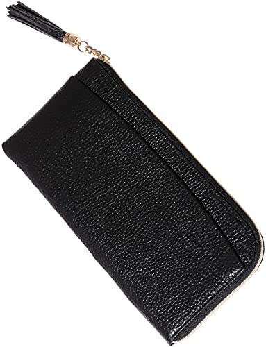 BLUE SINCERE 収納士監修 本革 長財布 レディース RFID スキミング防止 YKK L字ファスナー タッセル付き 財布 お札入れ 小銭入れ付き / SW3