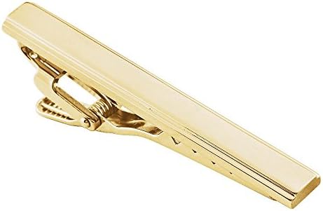 925 Sterling Silver 50x6.5mm 14kt Yellow Gold Plated Tie Bar Jewelry Gifts for Men