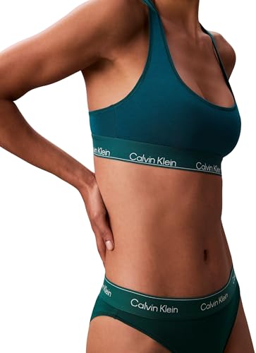 Calvin Klein Damen Bralette Unlined mit Logobund, Blau (Turf), XXS 2