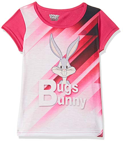 Image of Girl's Regular fit T-Shirt (ESOJG19LT18TOP Fuchsia 5-6 Years)