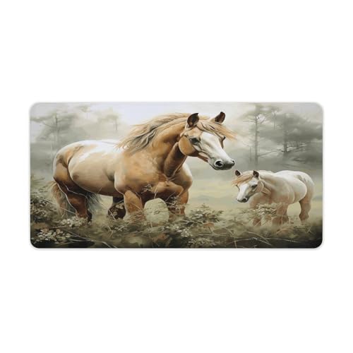 Protector de Escritorio con Bordado de Animales y Base de Goma 60x30cm