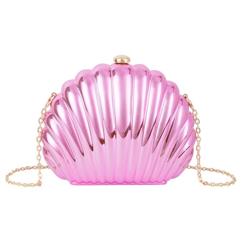 Image of Women Seashell Evening Bag Purse Mermaid Chain Strap Clutch Handbag Shoulder Bag | Seashell