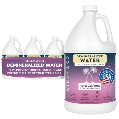 Image of Steam & Go Demineralized Water for Steam Cleaners, Hotel California, 4 x 1 Gallon
