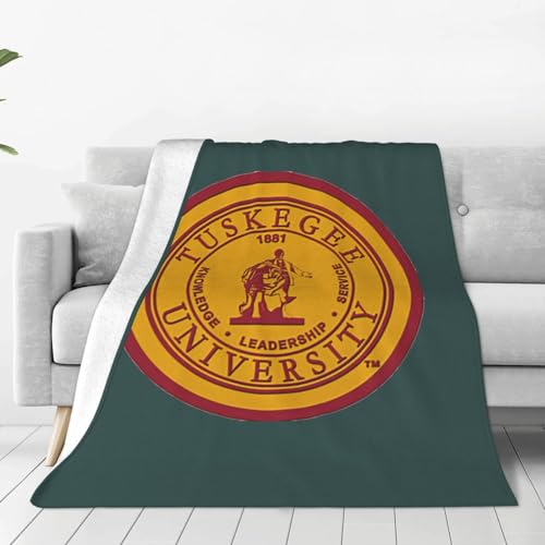 XRPUONG Tuskegee University Fleece Blanket, Very Soft Microfiber Flannel Blanket for Couch Warm and Cozy for All Seasons
