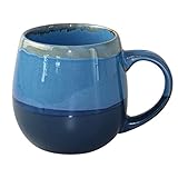 LMYFFF 18 oz Large Pottery Coffee Mug ,for Office and Home, Dishwasher and Microwave Safe…
