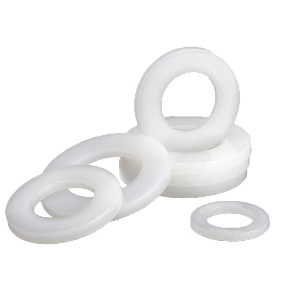 Nylon-Flachdichtung, 10 Stück – Isolier-Unterlegscheibe M16*30*2mm, Weiß, Korrosionsbeständig Für Elektro & Sanitär