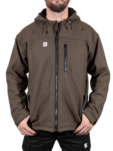Image of Big Bill Hooded Fleece Lined Merino Wool Jacket for Hunting, Shooting and Winter Outdoors Made in Canada
