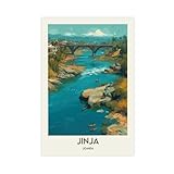 QZFNCOYU Jinja Uganda Poster, Kunst, Leinwand, Poster, 